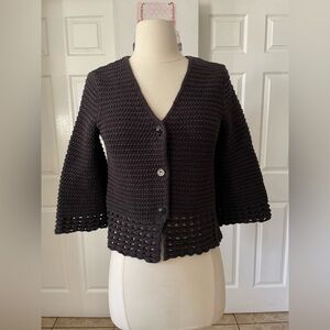 Elegant Black Knit Women's Sweater